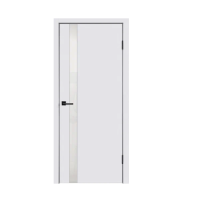 Дверь межкомнатная. Коллекция "SCANDI" эмаль. Модель  "SCANDI 1 Z1" (стекло лакобель белое). Цвет белый. Фото в интернет-магазине Большой