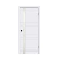 Дверь межкомнатная. Коллекция "SCANDI" эмаль. Модель  "SCANDI N Z1" (стекло лакобель белое) . Цвет белый. Фото в интернет-магазине Большой