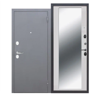 Дверь входная металлическая Дверная биржа Цитадель Гарда серебро/зеркало белый ясень. Фото в интернет-магазине Большой