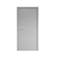 Дверь межкомнатная. Коллекция Эмаль, модель "Геометрия 4". Цвет серый. Фото в интернет-магазине Большой