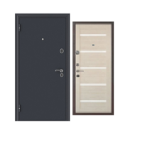Дверь входная металлическая Меги 541 серый антик  118 лиственница светлая. Фото в интернет-магазине Большой
