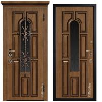 Дверь входная металлическая  МетаЛюкс ArtWood СМ1760/9 Тик патина/Тик патина. Фото в интернет-магазине Большой