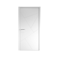 Дверь межкомнатная. Коллекция Эмаль, модель "Геометрия 2". Цвет белый. Фото в интернет-магазине Большой