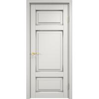 Дверь межкомнатная. Модель ОЛ-55. Белый грунт+патина серебро. Фото в интернет-магазине Большой