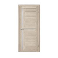 Дверь межкомнатная. Коллекция Trend Doors, модель"Тренд 5" (стекло мателюкс), EcoTex. Цвет акация кремовая. Фото в интернет-магазине Большой