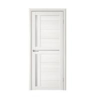 Дверь межкомнатная. Коллекция Trend Doors, модель "Тренд 5" (стекло мателюкс), EcoTex. Цвет лиственница белая. Фото в интернет-магазине Большой