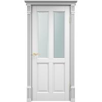 Дверь межкомнатная, остекленная. Модель №15. Белая эмаль. Фото в интернет-магазине Большой