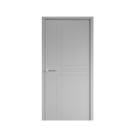 Дверь межкомнатная. Коллекция Эмаль, модель "Геометрия 3". Цвет серый. Фото в интернет-магазине Большой