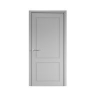 Дверь межкомнатная. Коллекция Эмаль, модель "НеоКлассика 2". Цвет серый. Фото в интернет-магазине Большой