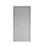 Дверь межкомнатная. Коллекция Эмаль, модель "Геометрия 2". Цвет серый. Фото в интернет-магазине Большой