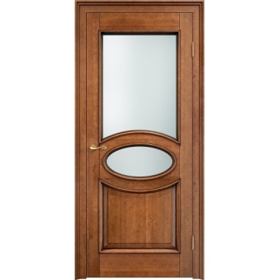 Дверь межкомнатная, остекленная. Модель №26. Цвет коньяк. Фото в интернет-магазине Большой