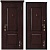 Дверь входная металлическая  МетаЛюкс ArtWood М1706/8 Английский орех патина/Английский орех патина. Фото в интернет-магазине Большой