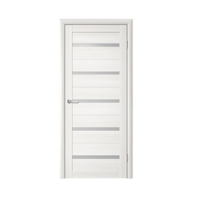 Дверь межкомнатная. Коллекция Trend Doors, модель "Тренд Т-2" (стекло мателюкс), EcoTex. Цвет лиственница белая. Фото в интернет-магазине Большой
