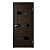 Дверь межкомнатная. Коллекция Триплекс, модель "Токио 5" (триплекс черный), ПВХ. Цвет венге. Фото в интернет-магазине Большой