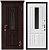 Дверь входная металлическая  МетаЛюкс ArtWood СМ1711/1 Е2 Английский орех/Белый. Фото в интернет-магазине Большой