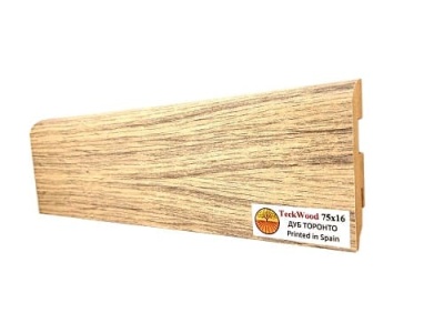 Плинтус МДФ TeckWood Дуб Торонто 75*16*2150 мм