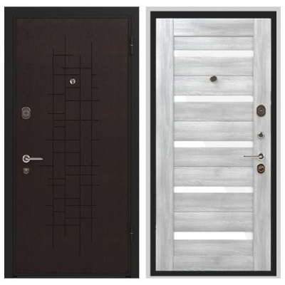 Дверь входная металлическая Бастион СД-24 лиственница серая светлая. Фото в интернет-магазине Большой