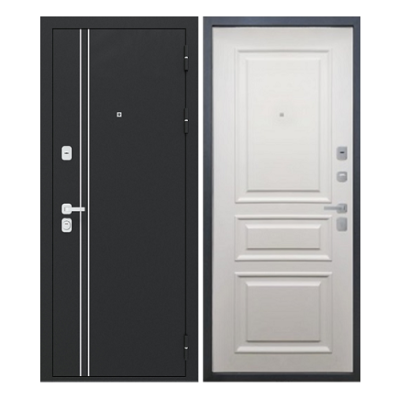 Дверь входная металлическая Дверная биржа Цитадель LUXOR 2мм букле черный. Фото в интернет-магазине Большой