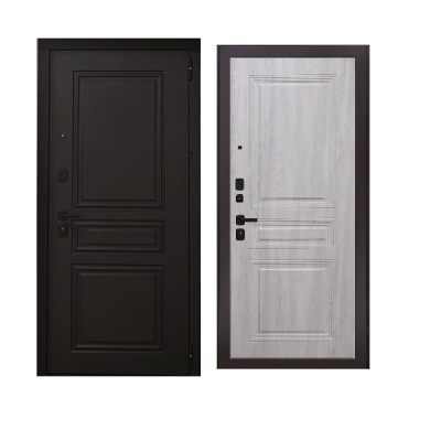 Дверь входная металлическая Дверьберг Прайм дуб английский/граф белый. Фото в интернет-магазине Большой