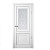 Дверь межкомнатная. Коллекция Империя, модель "Прадо"(стекло мателюкс), Vinyl. Цвет белый. Фото в интернет-магазине Большой
