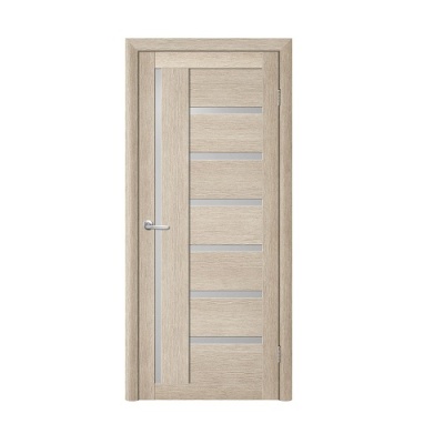 Дверь межкомнатная. Коллекция Trend Doors, модель "Тренд 3" (стекло мателюкс), EcoTex. Цвет акация кремовая. Фото в интернет-магазине Большой