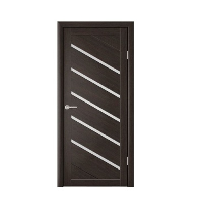 Дверь межкомнатная. Коллекция Мегаполис, модель "Сингапур" (стекло мателюкс), экошпон. Цвет темный кипарис. Фото в интернет-магазине Большой