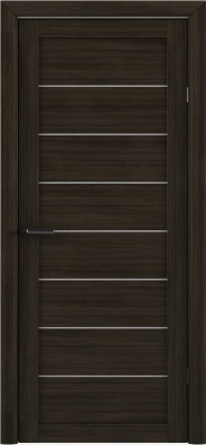 Дверь межкомнатная. Коллекция Мегаполис, модель "Сеул" (стекло мателюкс), экошпон. Цвет темный кипарис. Фото в интернет-магазине Большой