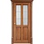 Дверь межкомнатная, остекленная. Модель №15. Цвет орех окраска 10% +патина. Фото в интернет-магазине Большой