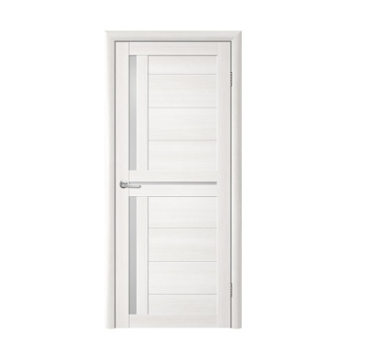 Дверь межкомнатная. Коллекция Trend Doors, модель "Тренд 5" (стекло мателюкс), EcoTex. Цвет лиственница белая. Фото в интернет-магазине Большой