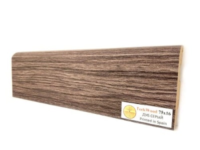 Плинтус МДФ TeckWood Дуб Серый 75*16*2150 мм