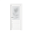 Дверь межкомнатная. Коллекция Империя, модель "Олимпия"( стекло мателюкс "Рубин"), vinyl. Цвет белый. Фото в интернет-магазине Большой