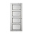 Дверь межкомнатная остекленная. Модель Б-14. Цвет белая эмаль + патина серебро. Фото в интернет-магазине Большой