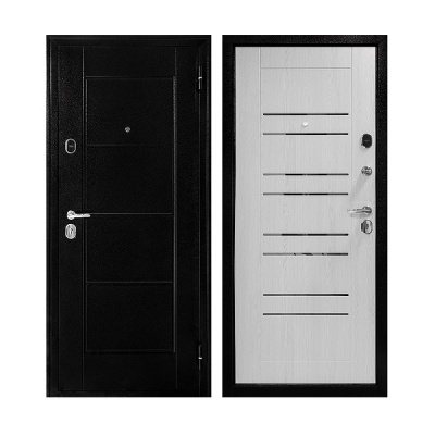 Дверь входная металлическая Дверной Континент Форпост 75 царга лиственница белая. Фото в интернет-магазине Большой