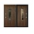 Дверь входная металлическая Дверной Континент Лион (ковка+стеклопакет) темный орех. Фото в интернет-магазине Большой