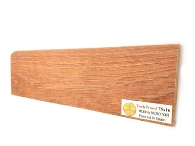 Плинтус МДФ TeckWood Ясень Золотой 75*16*2150 мм