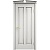 Дверь межкомнатная. Модель ОЛ-102. Белый грунт+патина серебро. Фото в интернет-магазине Большой