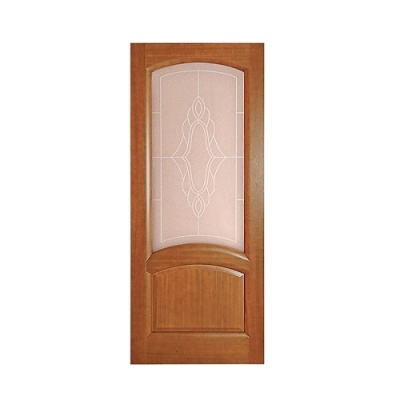 Дверь межкомнатная остекленная. Модель Соло. Цвет анегри темный. Фото в интернет-магазине Большой