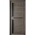 Дверь межкомнатная. Коллекция Мегаполис, модель "Кельн" (стекло черное), экошпон. Цвет кедр серый. Фото в интернет-магазине Большой