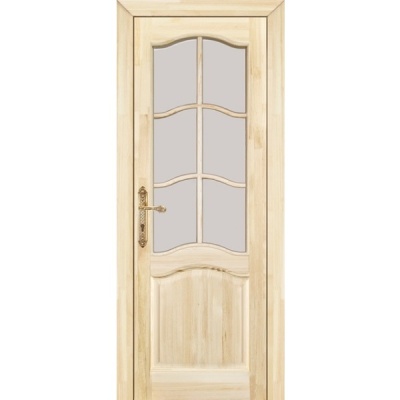 Дверь межкомнатная, остекленная. Модель №7. Неокрашенная. Фото в интернет-магазине Большой
