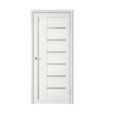 Дверь межкомнатная. Коллекция Trend Doors, модель "Тренд 3" (стекло мателюкс), EcoTex. Цвет лиственница белая. Фото в интернет-магазине Большой