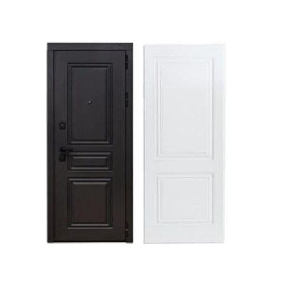 Дверь входная металлическая Дверьберг Прайм дуб английский/белый К8 под покраску. Фото в интернет-магазине Большой