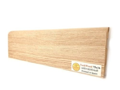 Плинтус МДФ TeckWood Клен беленый 75*16*2150 мм