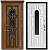 Дверь входная металлическая  МетаЛюкс ArtWood СМ1760/3 Е2 Тик патина/Белый. Фото в интернет-магазине Большой