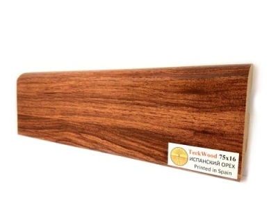 Плинтус МДФ TeckWood Испанский Орех 75*16*2150 мм