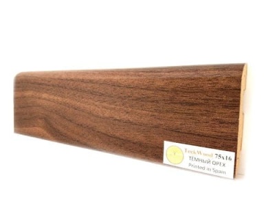Плинтус МДФ TeckWood Темный орех 75*16*2150 мм