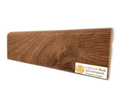 Плинтус МДФ TeckWood Дуб Западный 75*16*2150 мм