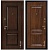 Дверь входная металлическая  МетаЛюкс GrandWood М428/34 Темный орех патина/Темный орех патина. Фото в интернет-магазине Большой