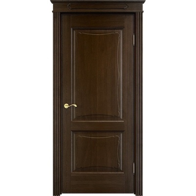 Дверь межкомнатная. Модель ОЛ-6/2. Цвет мореный дуб. Фото в интернет-магазине Большой