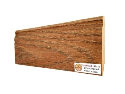 Плинтус МДФ TeckWood Дуб Западный 100*16*2150 мм