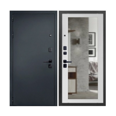 Дверь входная металлическая Дверной Континент Брест с зеркалом. Фото в интернет-магазине Большой